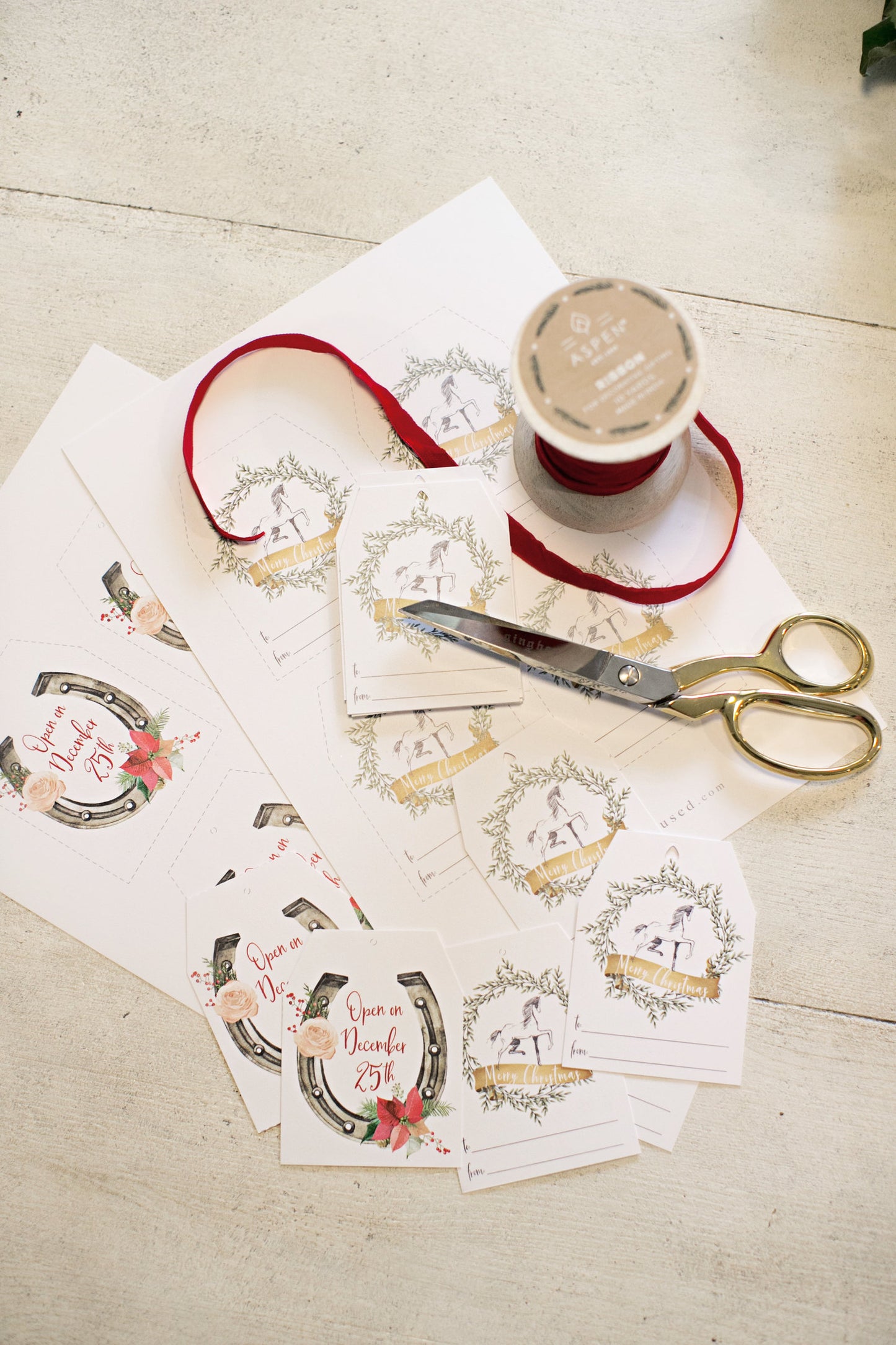 Christmas Printable Equestrian Gift Tags