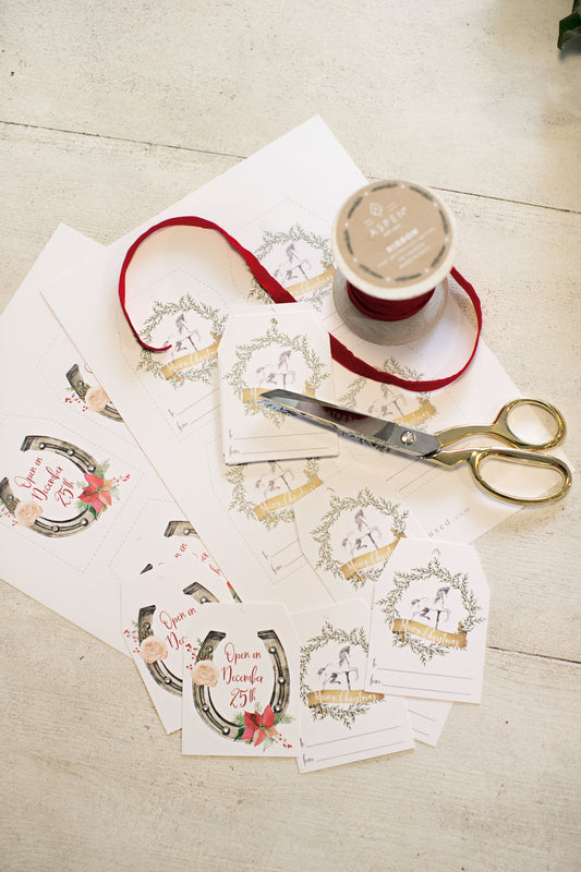Christmas Printable Equestrian Gift Tags