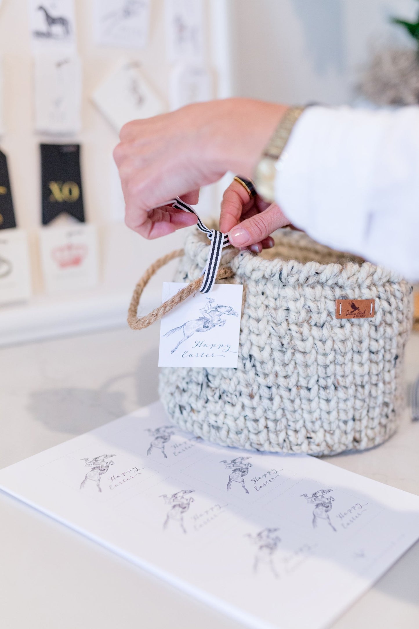 Easter Bunny Horse Printable Gift Tags