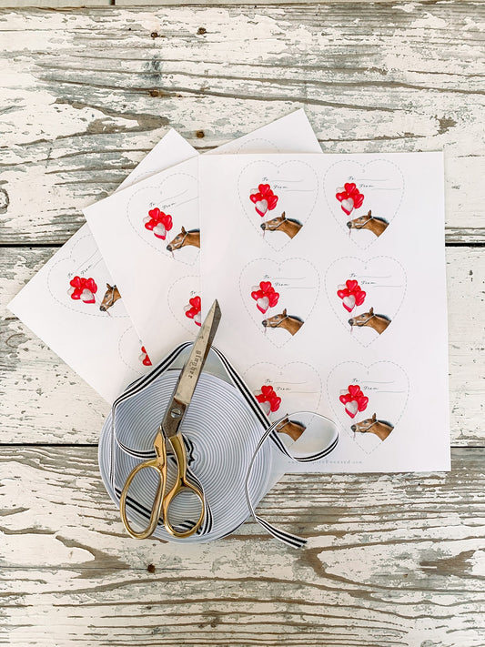 Valentines Foal Printable Gift Tags